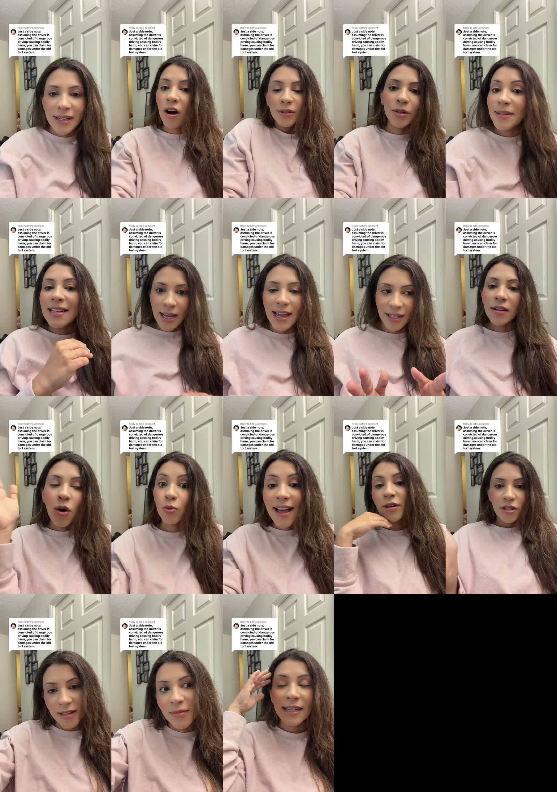 Contact sheet from TikTok discussing ICBC no-fault insurance