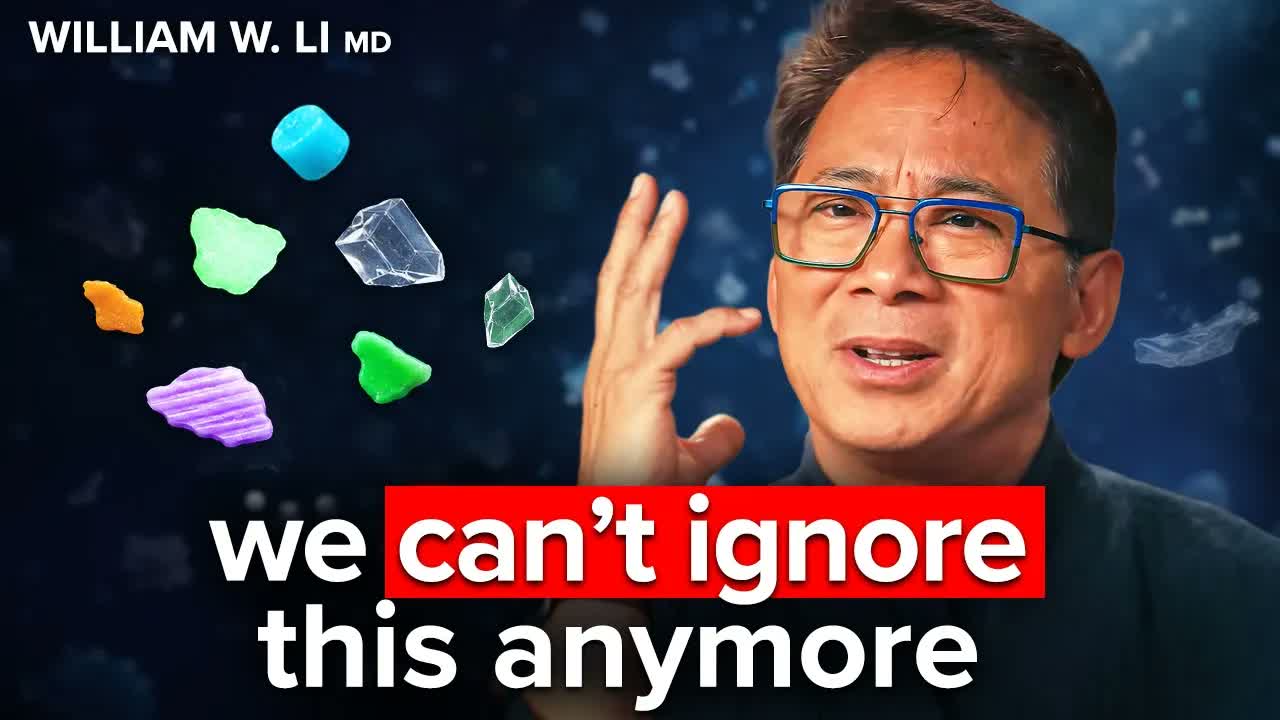 YouTube thumbnail for Dr. William Li microplastics and green tea video