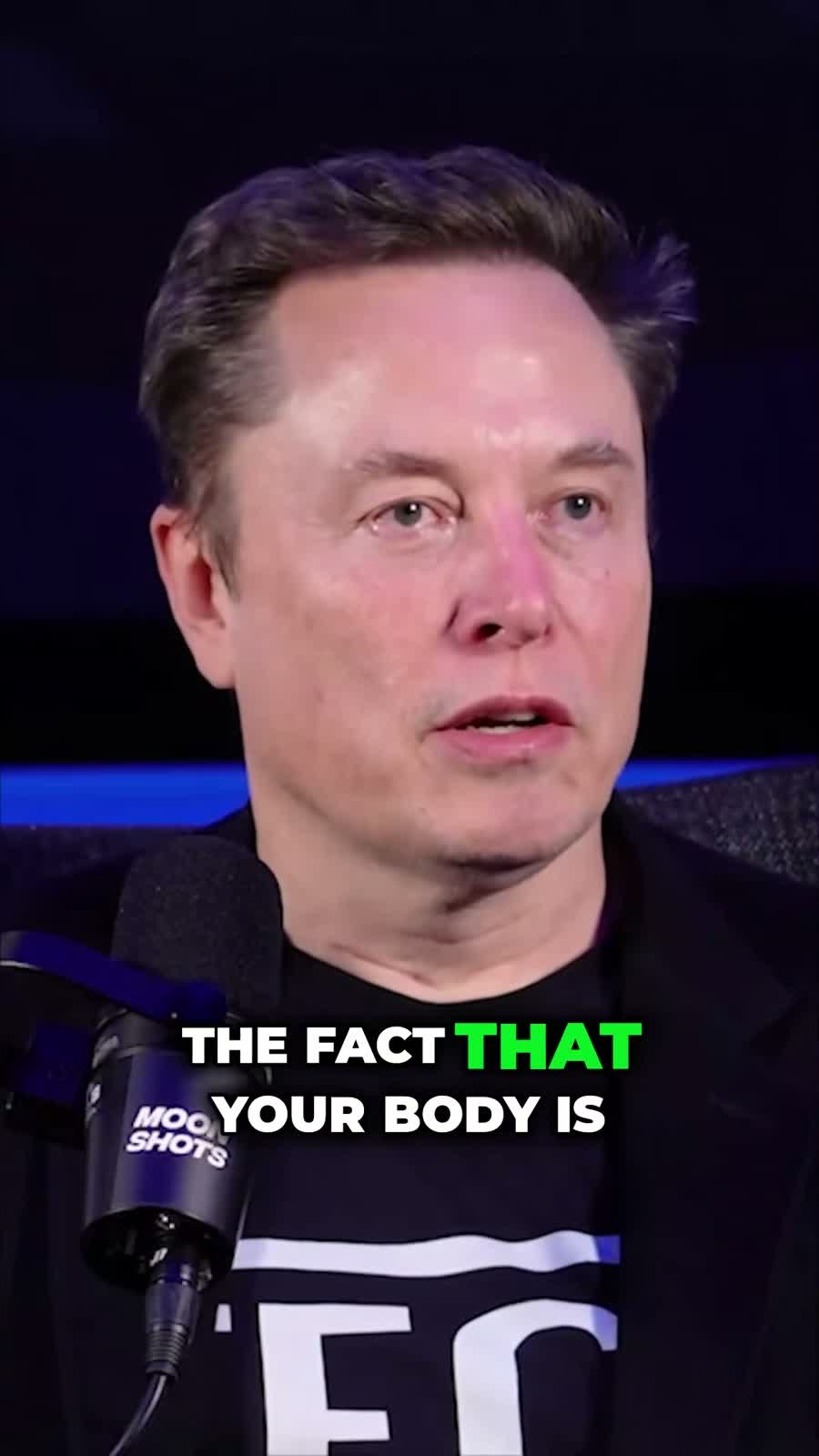 TikTok frame from Future Shock AI clip about Elon Musk and aging clocks